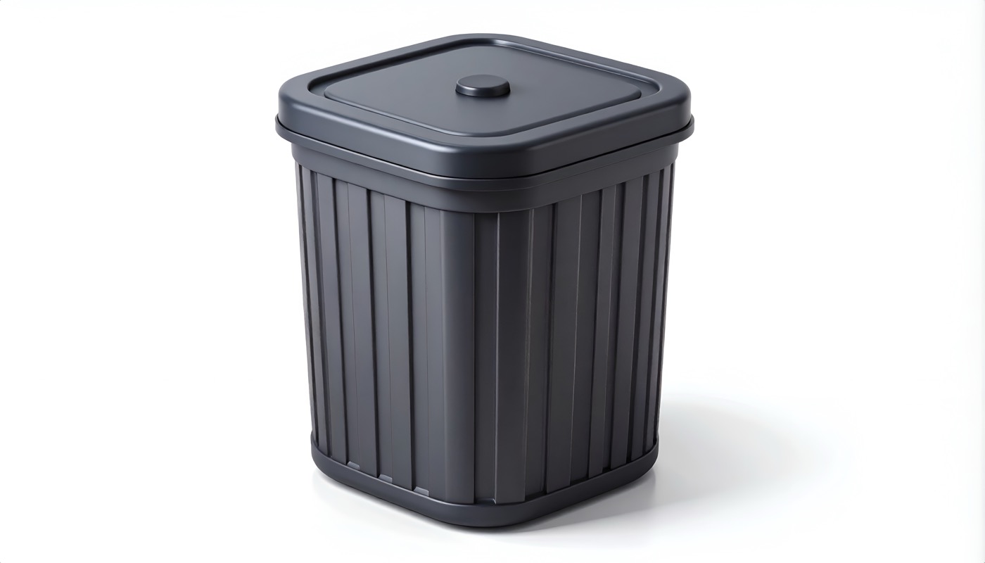 44-Gal Trash Can, Gray